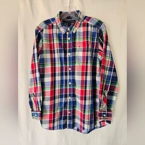 Tommy Hilfiger Plaid Long Sleeves Button Down Shirt. Size 20